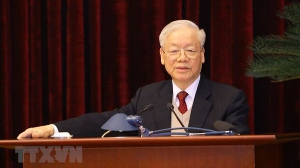 阮富仲总书记在会上发表讲话。 阮富仲总书记在会上发表讲话。