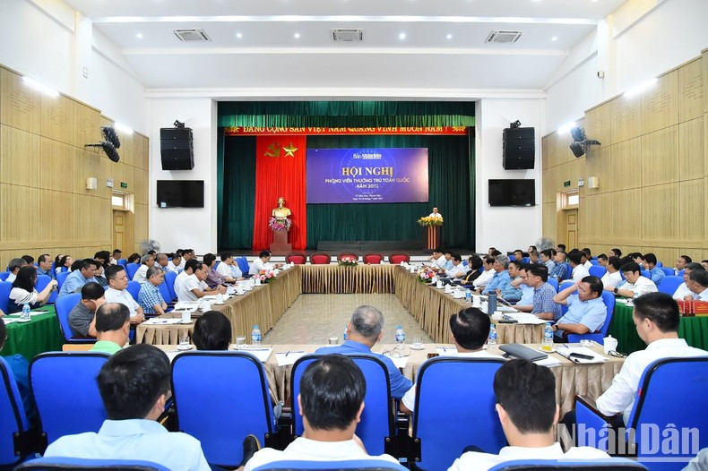 2023年全国常驻记者会场景。