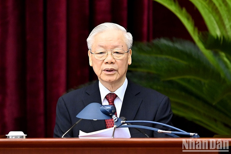 阮富仲总书记致开幕词。