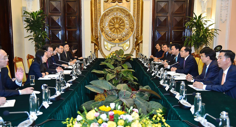 会见全景。(图片来源:国际报) 会见全景。(图片来源:国际报)