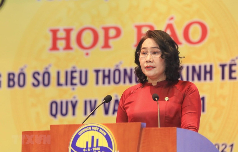 统计局局长阮氏香女士。 统计局局长阮氏香女士。