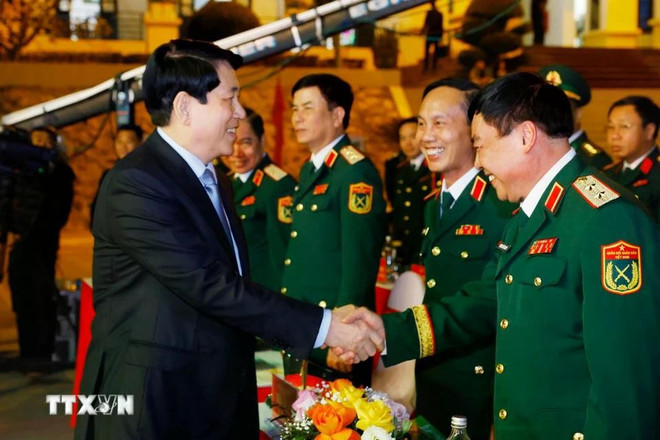 越南国家主席梁强出席'边防之春暖边民之心'活动 ảnh 1 越南国家主席梁强出席'边防之春暖边民之心'活动 ảnh 1