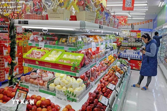 越南超市。(图片来源:越通社) 越南超市。(图片来源:越通社)