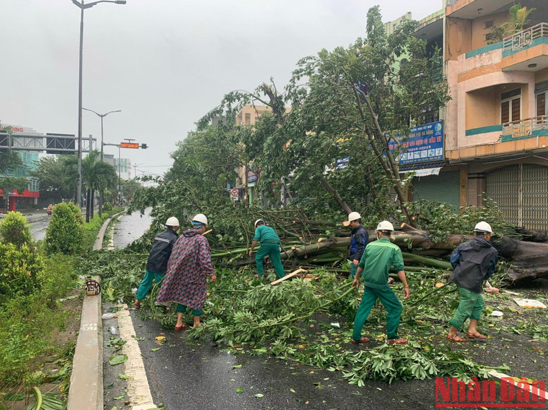 克服第4号台风造成的后果。 克服第4号台风造成的后果。