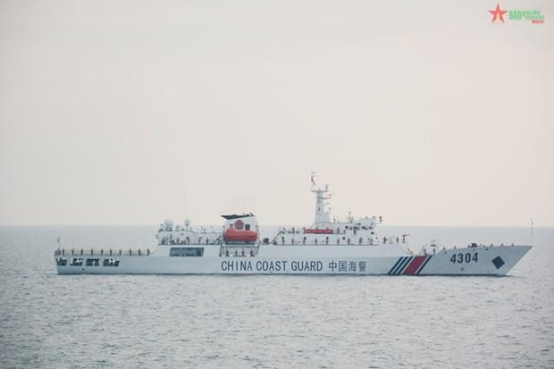 4304号和4302号舰船编队参加联合巡逻任务。(图片来源:《人民军队报》) 4304号和4302号舰船编队参加联合巡逻任务。(图片来源:《人民军队报》)