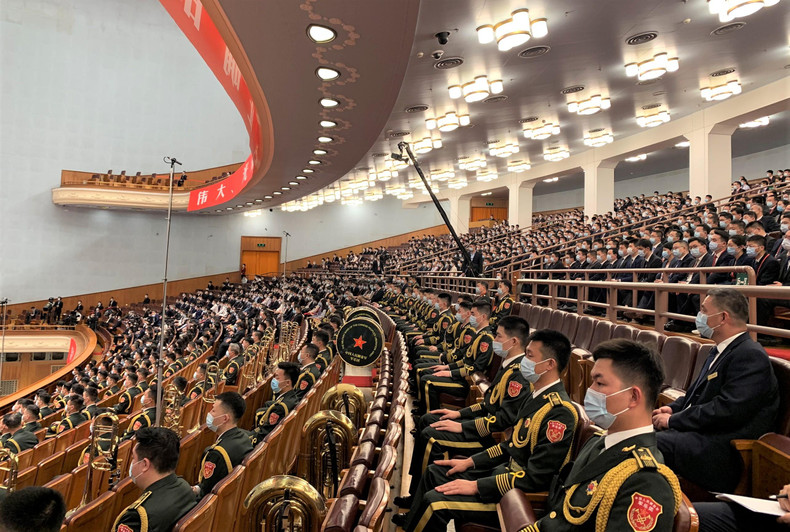 中共二十大开幕会现场。(杜有兴 摄) 中共二十大开幕会现场。(杜有兴 摄)