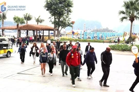 广宁省目标接待2200万游客，下龙狂欢节打响夏季旅游。（图片来源：baoquangninh.vn）