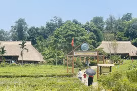 越南各民族文化旅游村的芒族村落深受当地居民和游客的喜爱。