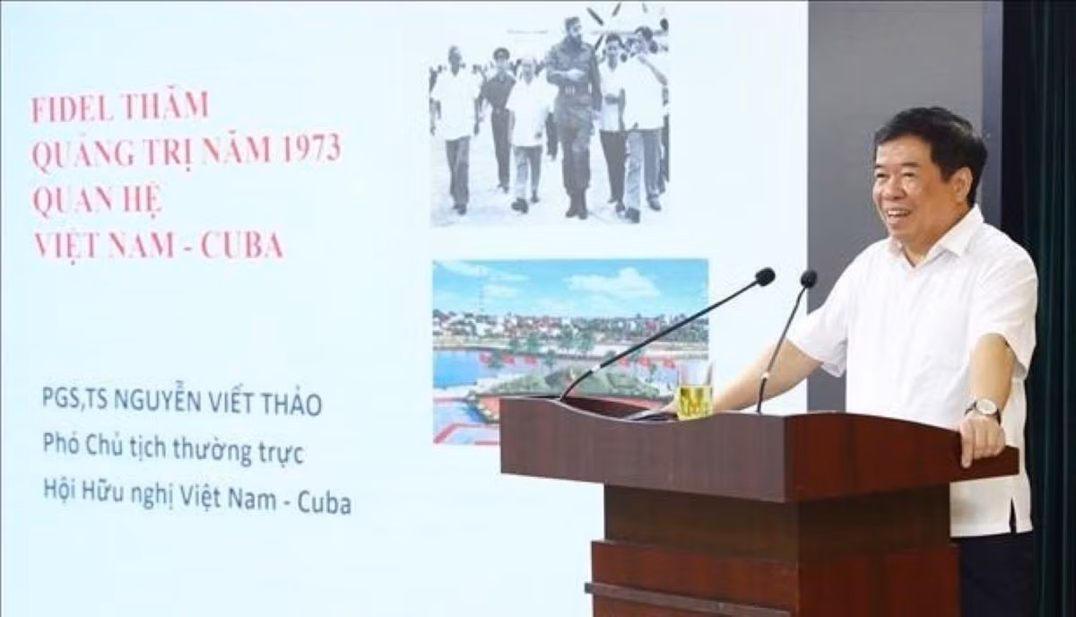 越南古巴友好协会常务副主席阮曰草。（图片来源：越通社）