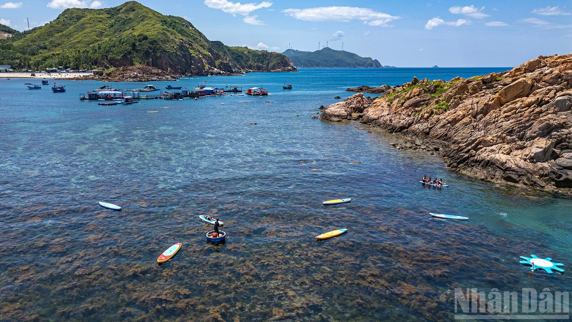 浮潜观赏珊瑚和立式划水（SUP）是深受游客喜爱的海上运动。