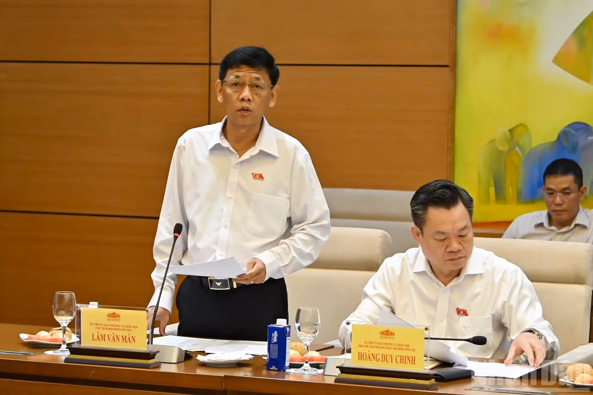 民族委员会主席林文敏发表讲话。