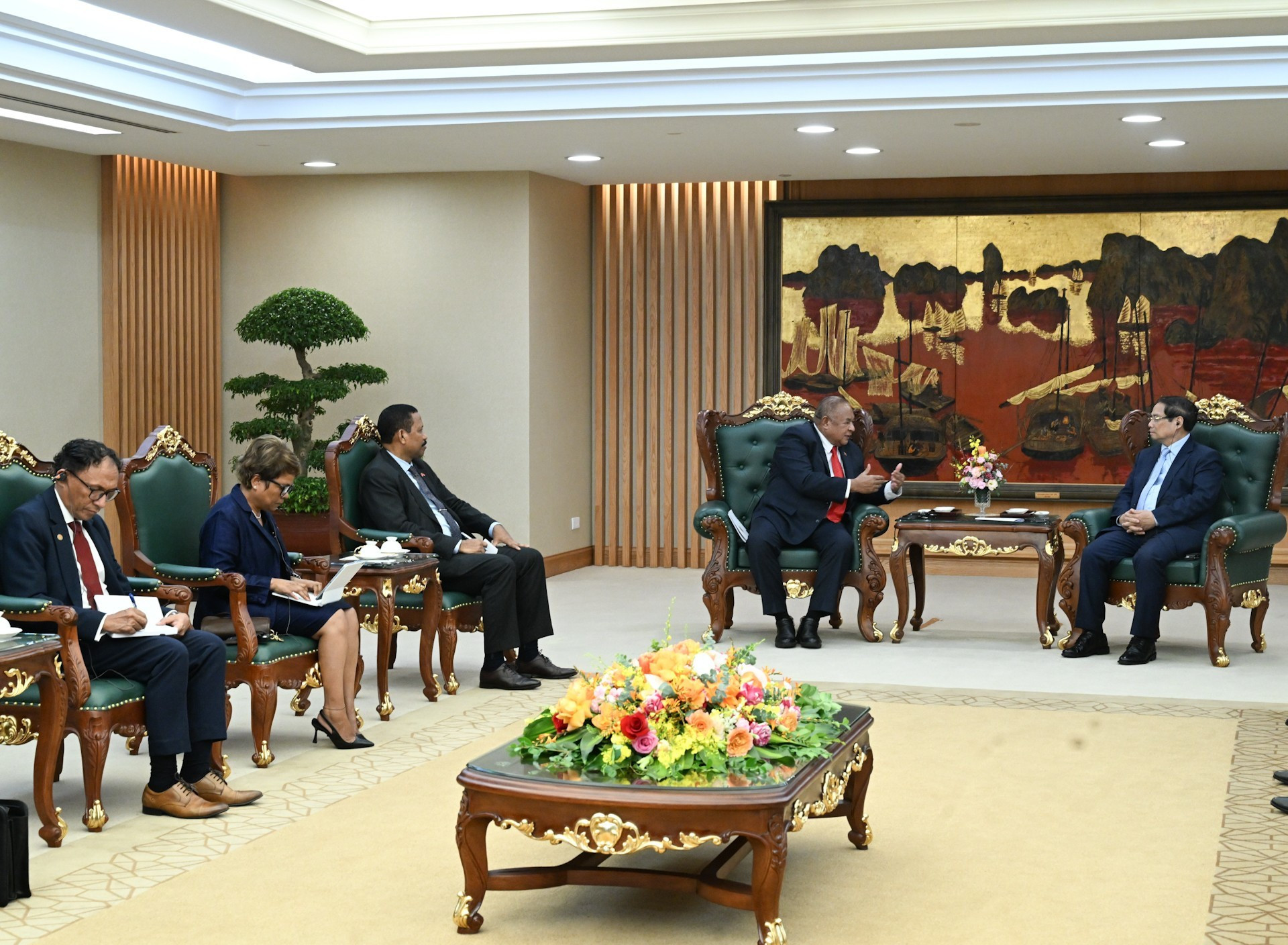 东帝汶外交与合作部部长弗雷塔斯一行。