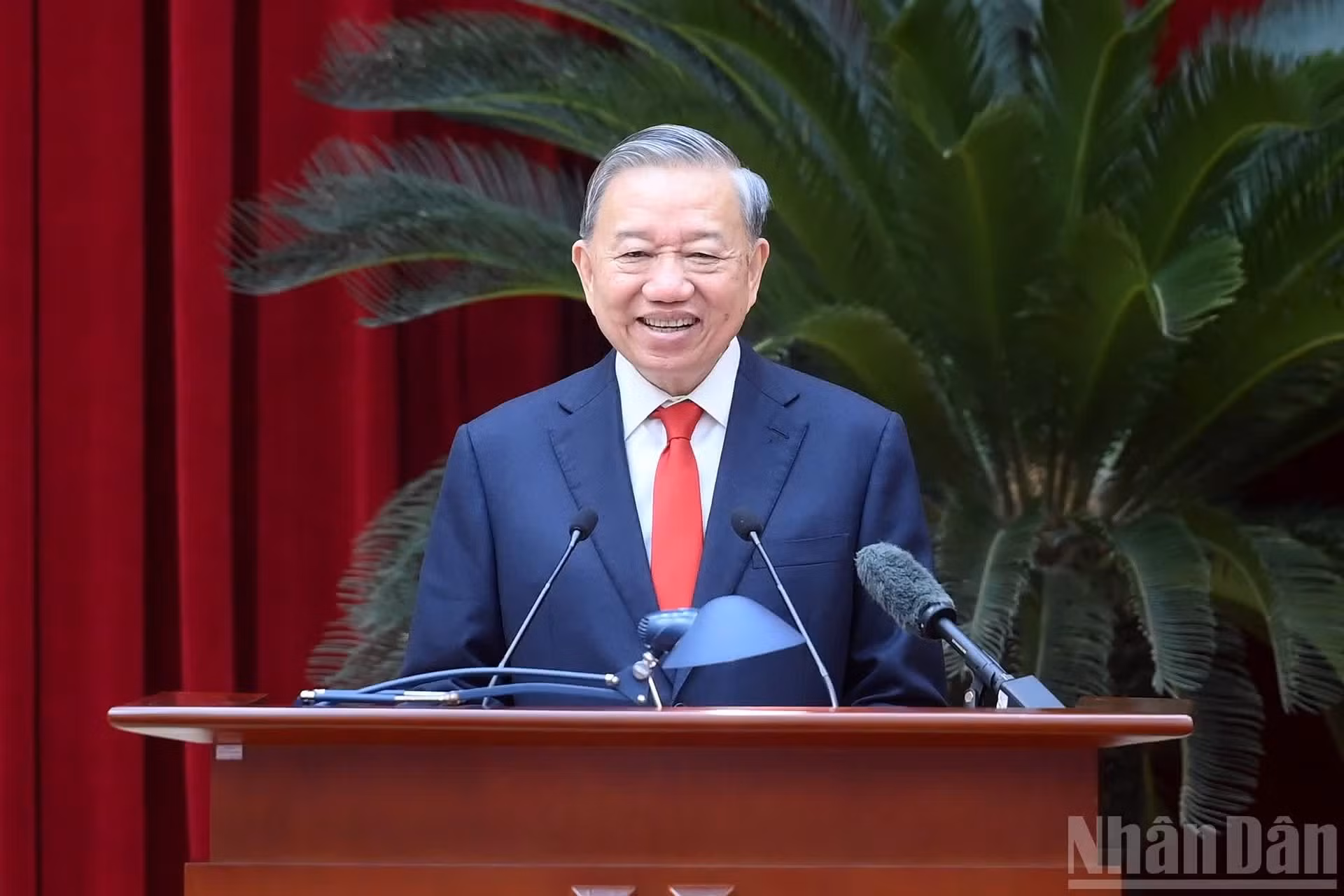 苏林总书记、国家主席发表讲话。