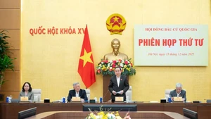 越共中央政治局委员、国会主席、国家选举委员会主席陈青敏主持会议。