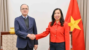 越南外交部副部长黎氏秋姮会见俄罗斯驻越南大使。