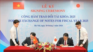 越日签署三项绿色转型ODA贷款换文。（图片来源：越通社）