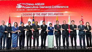 越南代表团出席第十五届中国-东盟成员国总检察长会议。