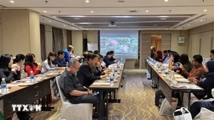 越南九龙江三角洲旅游促进会议现场。（图片来源：越通社）