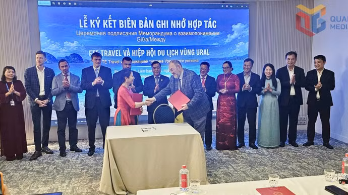 广宁省和俄罗斯企业签署合作谅解备忘录。（图片来源：baoquangninh.vn）