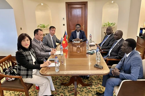 会见全景。（图片来源：越通社）