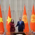 越南国家副主席武氏映春会见吉尔吉斯斯坦总统萨德尔·扎帕罗夫。（图片来源：越通社）