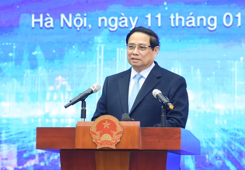 范明正总理在会上发表指导性讲话。