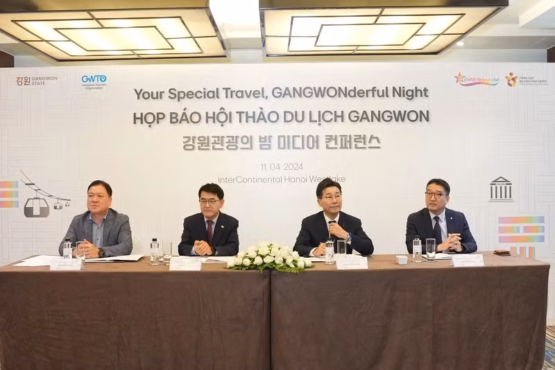 韩国江原道在河内举行旅游推介会。