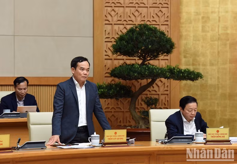 政府副总理陈流光在会上发言。