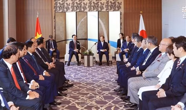 越南国家主席武文赏会见日越友好议员联盟领导代表。
