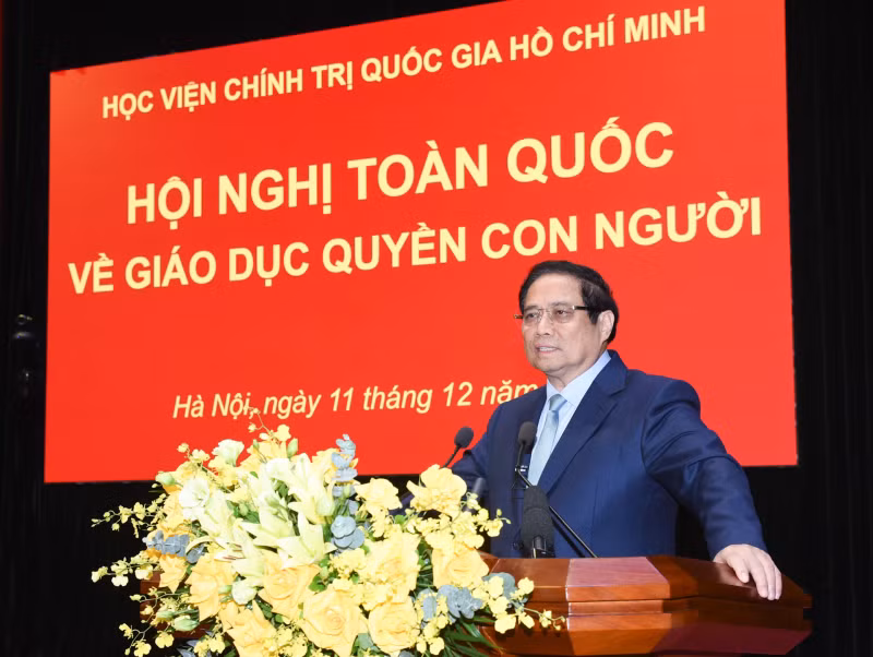 范明正总理发表讲话。（陈海 摄）