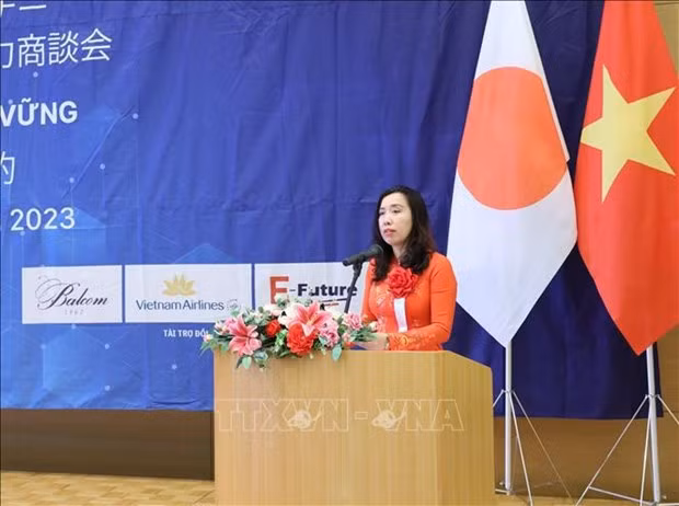 黎氏秋姮副部长在会上发表讲话。 
