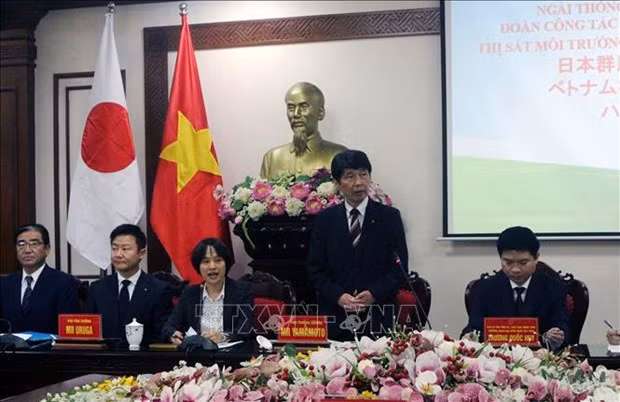 日本群马县（Gunma）知事山本一田（Ichita Yamamoto）先生发表讲话。图自越通社