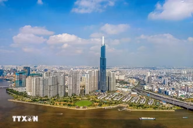 胡志明市的一角。(图片来源:越通社) 胡志明市的一角。(图片来源:越通社)