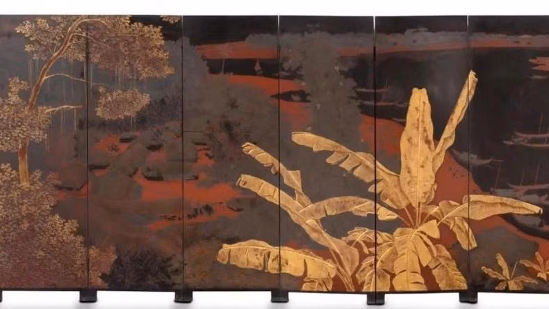 画家黎国禄的《乡村风景》Paysaged’un village）作品。