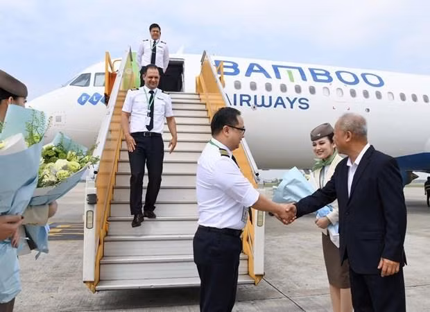 10月8日下午，空客Airbus A321NEO AC飞机（注册号：VN-A588）顺利降落在内排国际机场。