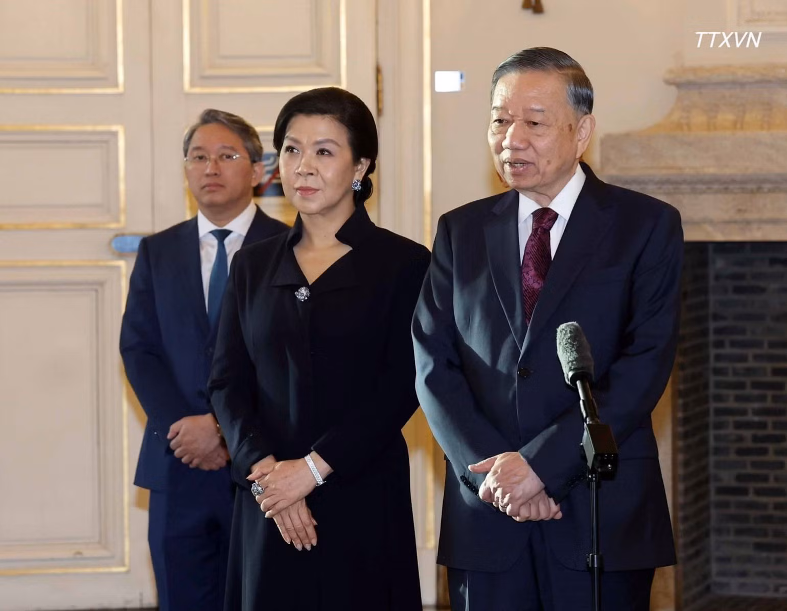 越共中央总书记、国家主席苏林在活动上发表讲话。（图片来源：越通社）