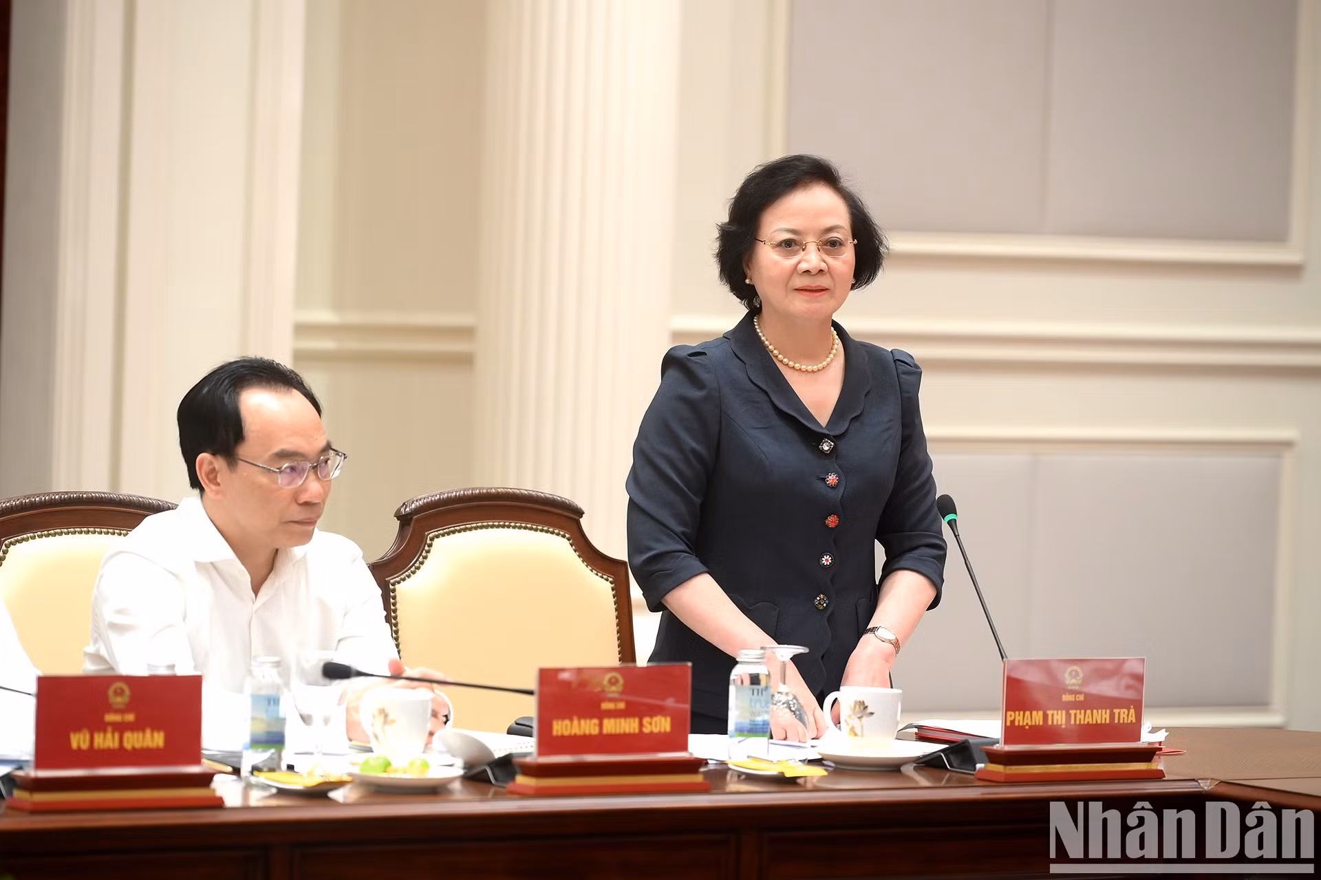 政府副总理范氏清茶在会上发表讲话。
