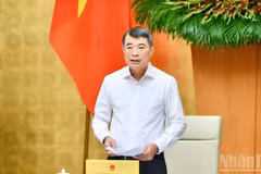 越南政府总理黎明兴发言。（青江 摄）