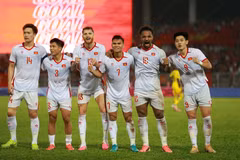 越南球员进球后庆祝。（图片来源：vnexpress）