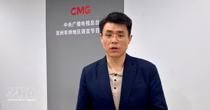 中国中央广播电视总台越南语部主任、越南问题研究员魏为。。（图片来源：越通社）