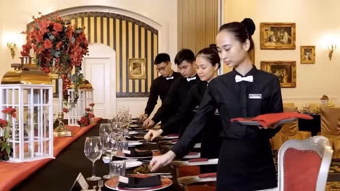 帝国国际酒店管理高等专科学校的实践课。