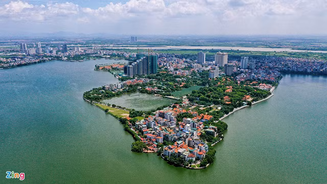 高空俯瞰河内的河流和湖泊（组图） ảnh 4