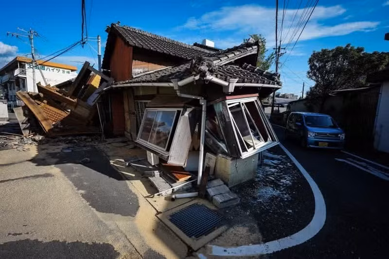 日本熊本县地震后受损的房屋（2026年7月29日）。