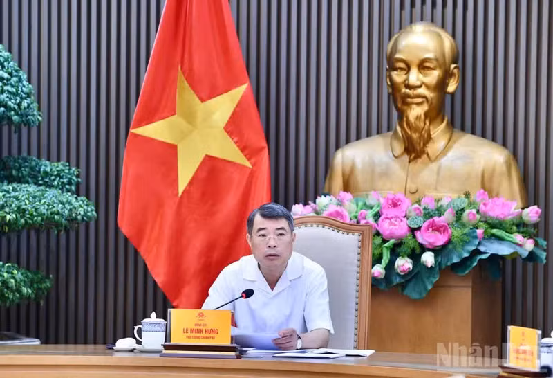 越南政府总理黎明兴发表讲话。（青江 摄）