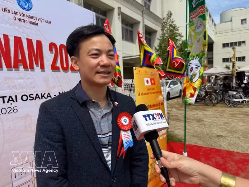 ANPz有限公司创始人兼首席执行官高青定接受越通社驻日本记者采访。（图片来源：越通社）