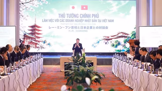 越南政府总理黎明兴与在越日本企业举行工作会议。