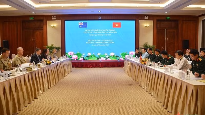 越南与澳大利亚第十六次防务合作磋商场景。（图片来源：越通社）