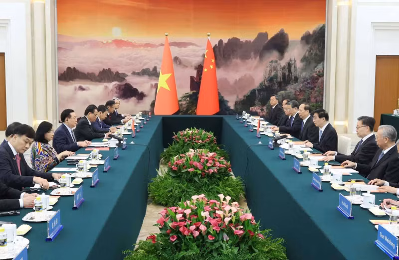 会见场景。(图片来源:越通社) 会见场景。(图片来源:越通社)