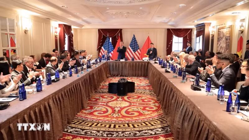见面会场景。（图片来源：越通社）