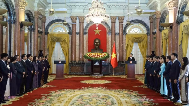 会见场景。